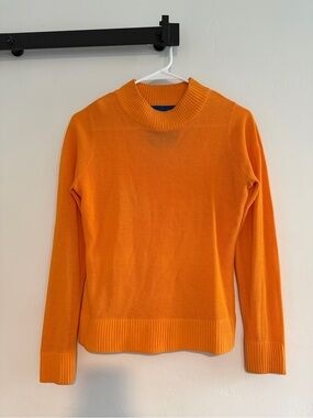 Simon Miller Women's Orange Ribbed Turtleneck Sweater Size 1